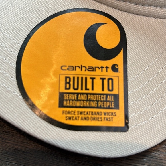 Carhartt Force Sweatband,canvas embroidered script graphic, buckle back cap OSFM - Picture 10 of 10